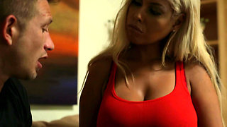 MILF Bridgette B seduces husband's friend with big tits