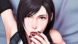 Animation, Tifa, Perfect Blowjob, Titty Fuck, Sexy Fucking, Art