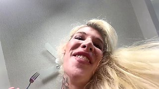 Gray Perriers Solo Anal Dildo Slam Ends in Massive Cumshot