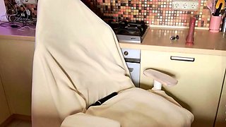 Blonde tight pussy babe solo toy fun in glamour masturbation