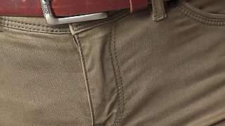 Naughty Colleague Showing off Wedgie Pussy