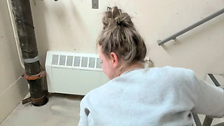 Hotel Elevator and Hallway Sex with Slutty Wife