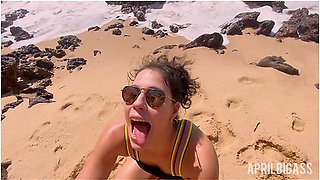 Big Ass Submits To A Messy Beach Watersports Fantasy