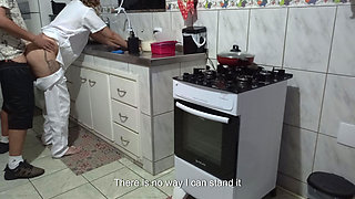 Maid Had Her Ass Used While Washing Dishes.