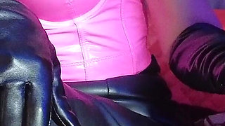 Fetish Mistress Eva Latex Dominatrix BDSM Femdom Heels Hot Big Ass MILF Pink Leather