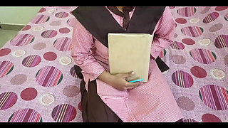 Desi College Student Was Fucking in College Uniform with Teacher on Coching Time