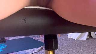 Dress and No Panties While Working