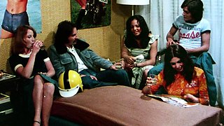 Pale blonde and tanned brunette lesbians toying and licking