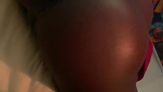 Hot Ebony Goddess Twerks On Sheets in Oil , Close Up Juicy pussy