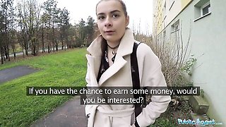 Public Agent - shaven pussy clip