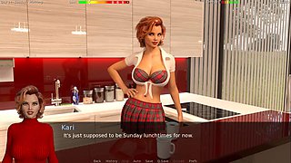 Big boobs in a visual novel with a three-dimensional twist