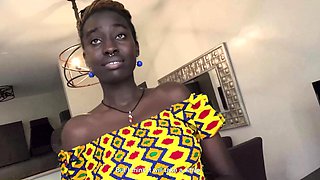 Experienced EBONY MILF begged for ROUGH sex