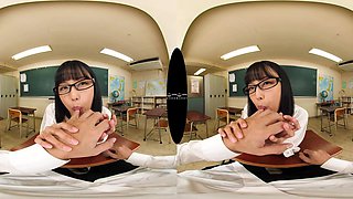 Japanese Classroom School Explores POV VR Fantasy