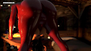 The Horny Witch Got Wet So She Summoned The Futa Sex Demon - She Gives Her Massive Cock And Got Filled With Cum ( 3D Realistic )