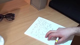 Teacher Femdom Punishment: Jerking Off To Her Feet Gets Him Whipped & Shocked