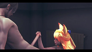 Lol Hentai - Ahri Star Guardian Handjob - Japanese Asian Manga Anime Film Game Porn