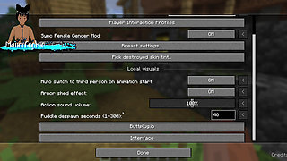 Minecraft mod Needs of Nature - Steve and alex masturbating and showing off some features! Like Cum!