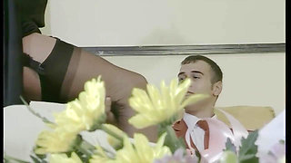 The Beautiful Elegant Lady Feels Lonely in the Hotel and to Console Herself She Gets Fucked in the Ass by the Bellboy