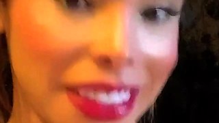 Tranny with Big Tits Jerking Off her Big Cock