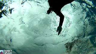 Wetsuit Bondage Mermaid Slippery Pool Kink with Fins, Rope & Deep Diving