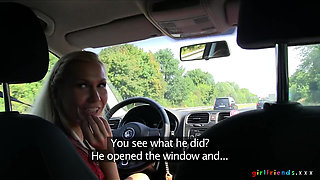 Girlfriends XXX - Naughty Micha, Kayla & Their New Friend Take Full Advantage of the Car for an All-out Lesbian Trio