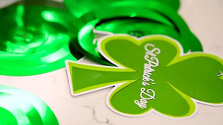 Hot blonde stepsis sucks Leprechaun Cock