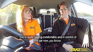 Fake Driving Instructor Fucks His Cute Ginger Teen 18+ Student 18+ In The Car And Gives Her A Creampie