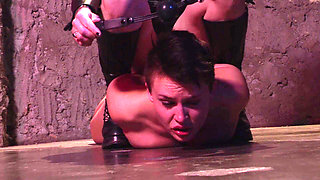 Fucking Brunette with Perfect Body in Interrogation Room Until She Begs