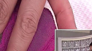 Two Japanese Chicks Get Their Hairy Cunts Pleased by Two Guys in Front of More Men