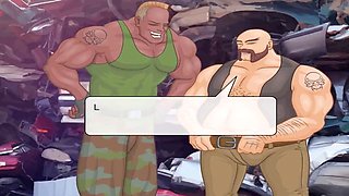 Busty cartoon characters in an animated fantasy sex romp