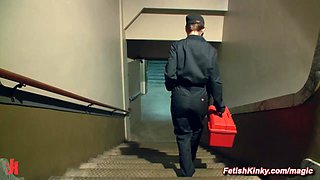 Bank robber is tied and pounded