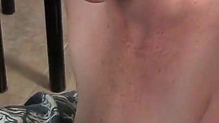 Holly strips and then she milks my throbbing cock