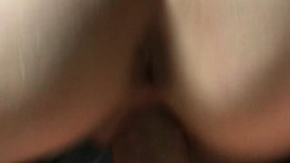 Perfect ass brunette sucing and banging POV