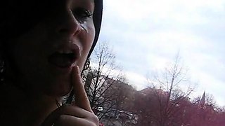 Mexicana blowjob with her big boobs