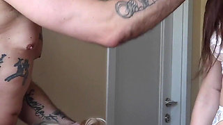 Horny Hubby Fucks a Young Asian Wife Who Is Half His Age and Cums in Her Pretty Girlfriend's Mouth!