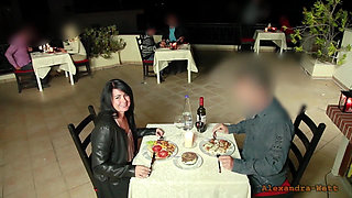Public Extreme! Hot Licking and Fucking Orgy in a Restaurant