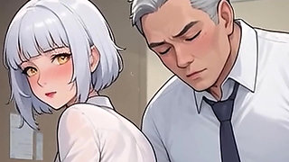Waifu Amateur Teen POV - Office Swimwear Tease & Close-up Boss Blowjob