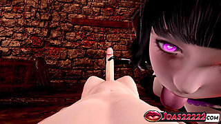 Domination Succubus with Big Tits - Handjob Including Nipple Licking, Domination Pussyjob for Big Dick Teasing And Footjob