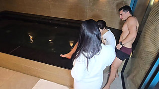 Brazilian Threesome: Boyfriend Fucks My Hot Friend Surprise - Big Tits Latina & Brunette MILF