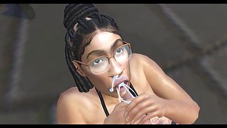 Wild pool sex with a demon and steamy creampie action