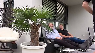 Old Pervs fuck au-pair for the first time