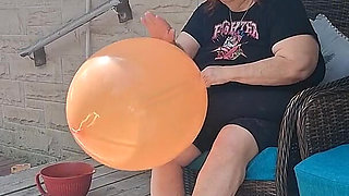 Big Beauty Nurse Vicki Has a Request to Blow up a Huge Balloon