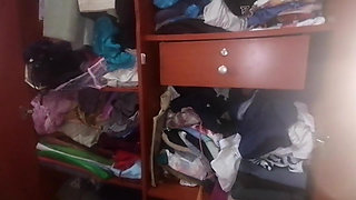 ep10 Desi stepmom found cam of stepson and she strips him to see Pussy Show Begins Laying on the bed starts her boobs job sed