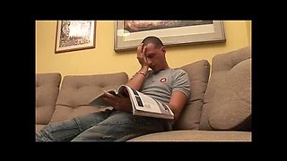 Stepauntie Blowjob: Mature MILF Makes Her Young Step-Nephew Happy & Cum on Tits