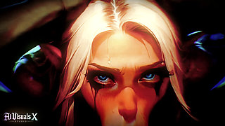 Orc Elf Alien Fantasy Blowjob & Titfuck Compilation - Animated Porn (AI Generated)
