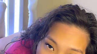 Big Booty Asian Girl Loves Sucking Big Dick and Getting Creampie