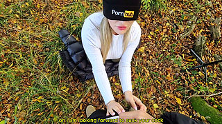 Risky Blowjob for Stranger Then Fucked Hard in the Woods - Outdoor Sex - Litclit69