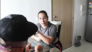 I get turned on watching my stepsister do squats and ask her for secret sex so I won't tell her secret