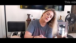 Clover Baltimore Hot Mom Blowjob & Creampie - Step Son Helps Divorced MILF in Bedroom