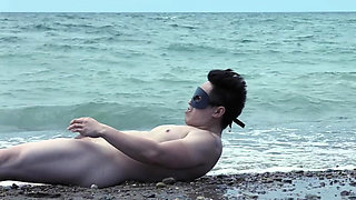 Spotted: the Ocean's Personal Hype Man. Waves Crashing, Muscles Glistening, and Absolutely Zero Chill.